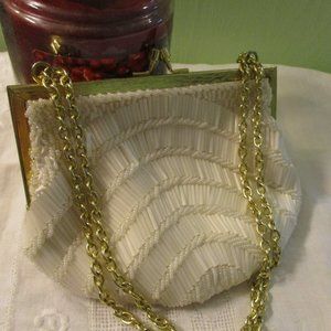 White Beaded Evening Bag